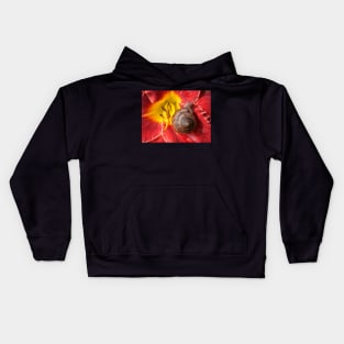 Snail On Hibiscus Flower Kids Hoodie